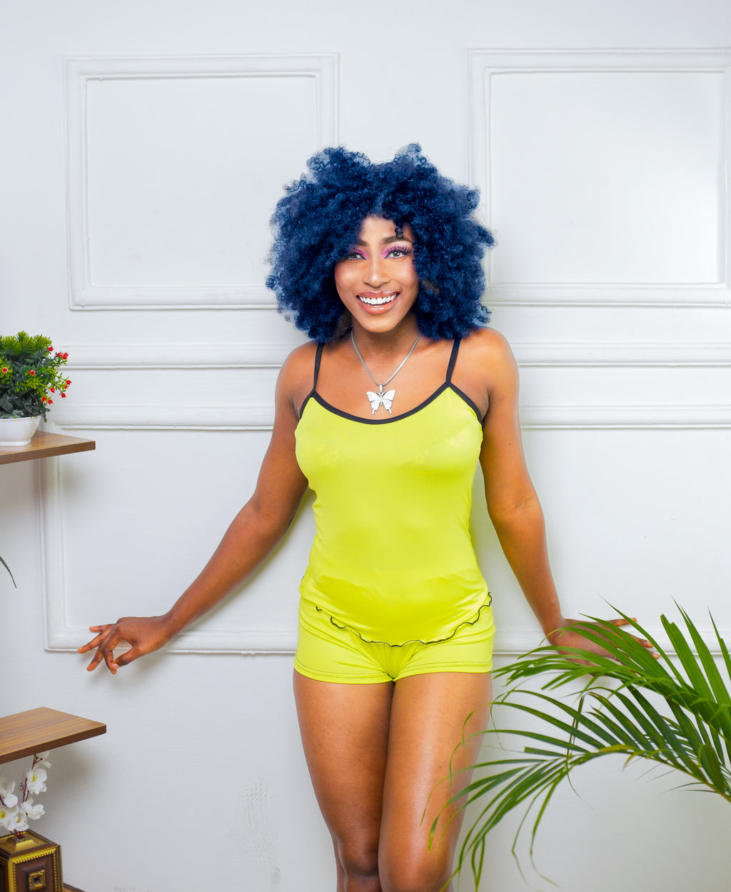 Volt Ruffle Synthesis Set | Women 2-Piece Cami + Shorts Sleepwear