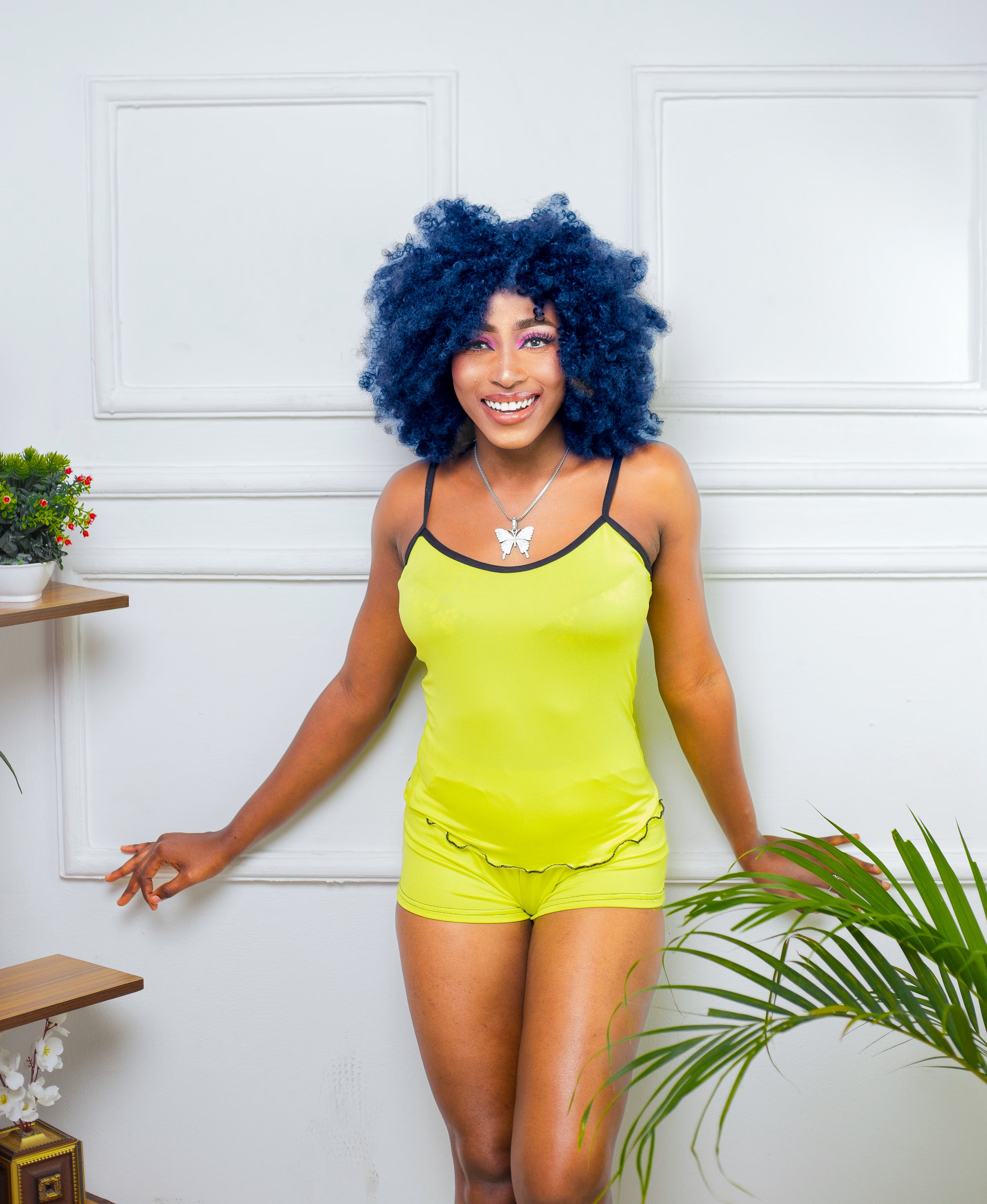 Volt Ruffle Synthesis Set | Women 2-Piece Cami + Shorts Sleepwear